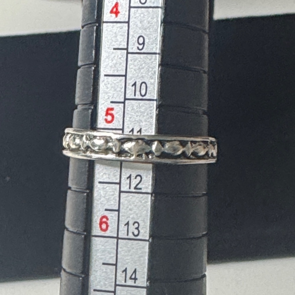Estate find Turquoise Style Stone Silver Tone Ring Boho Western Jewelry sz. 5 - Picture 4 of 4